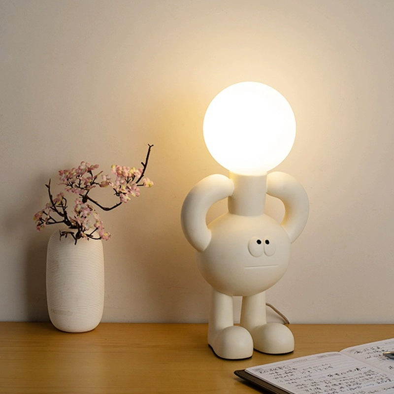 Playful Table Lamp with Glass Globe - Glombra