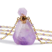 Crystal Perfume Bottle Necklace - Iris