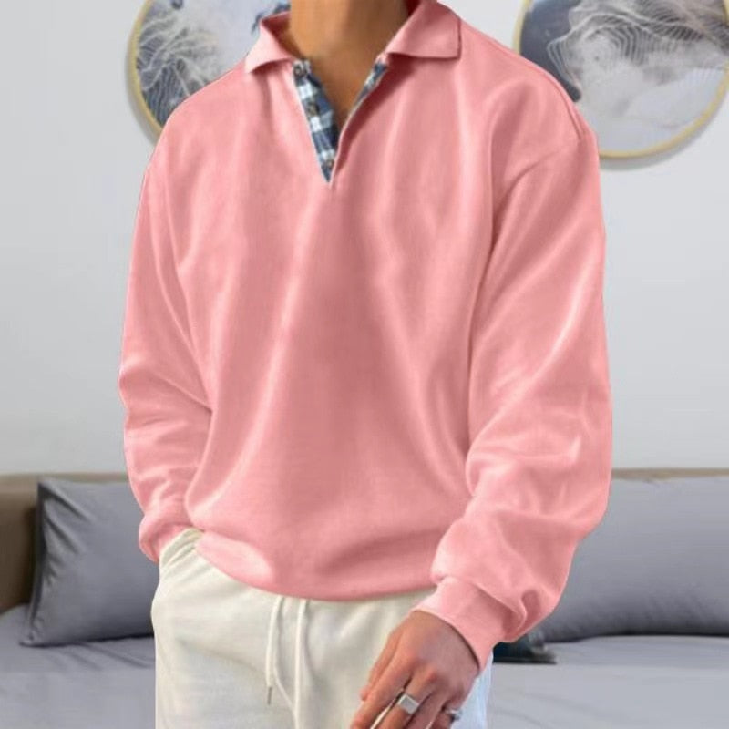 Light men's autumn sweater with a loose fit – Benedikt