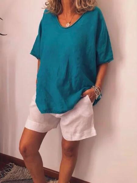 Oversized Linnen Dames T-shirt – Elin