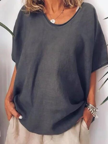 Oversized Linnen Dames T-shirt – Elin
