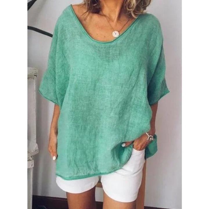 Oversized Linnen Dames T-shirt – Elin