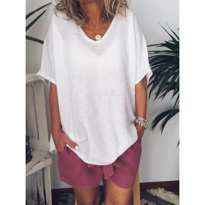 Oversized Linnen Dames T-shirt – Elin