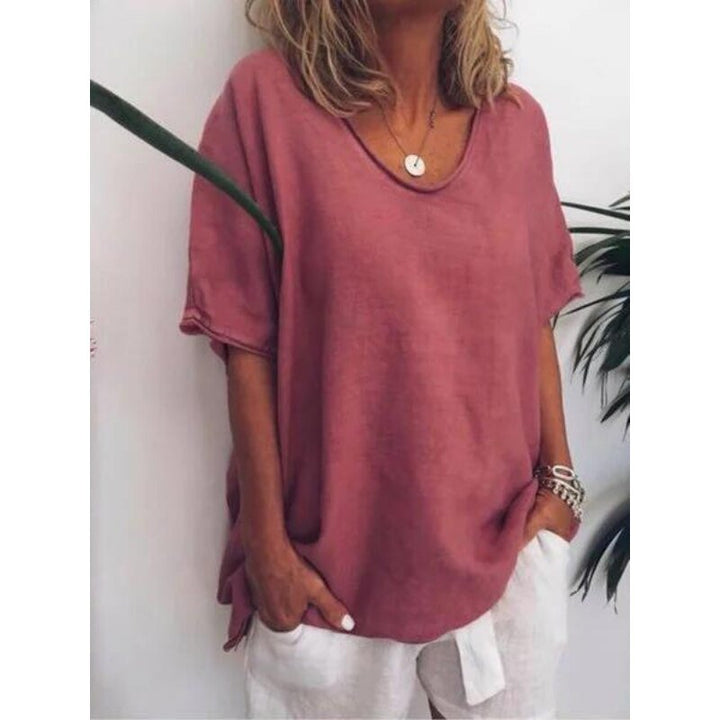 Oversized Linnen Dames T-shirt – Elin