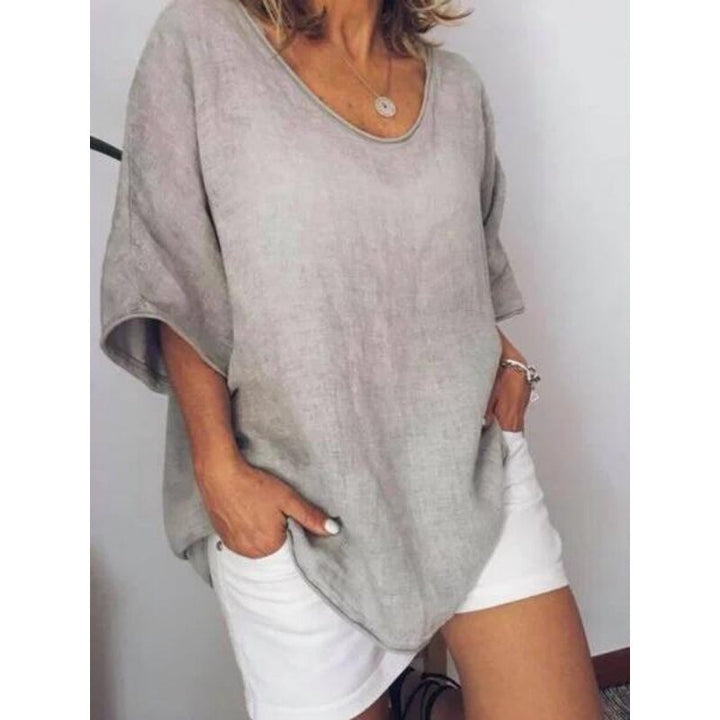 Oversized Linnen Dames T-shirt – Elin