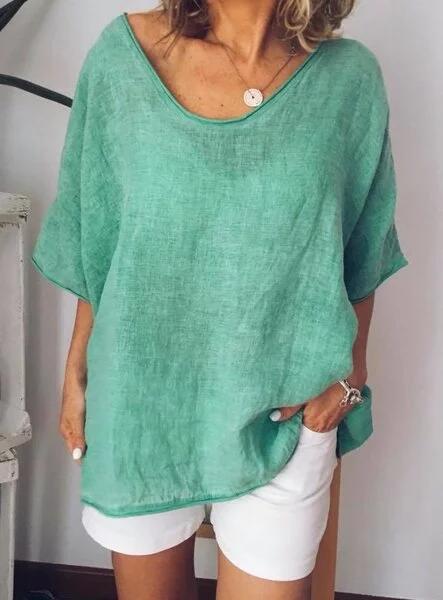 Oversized Linnen Dames T-shirt – Elin