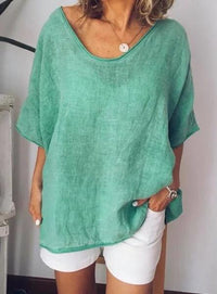 Oversized Linnen Dames T-shirt – Elin