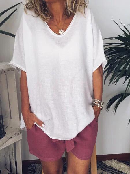Oversized Linnen Dames T-shirt – Elin