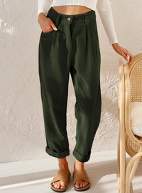 Stijlvolle Dames Corduroy Broek met Hoge Taille – Naima