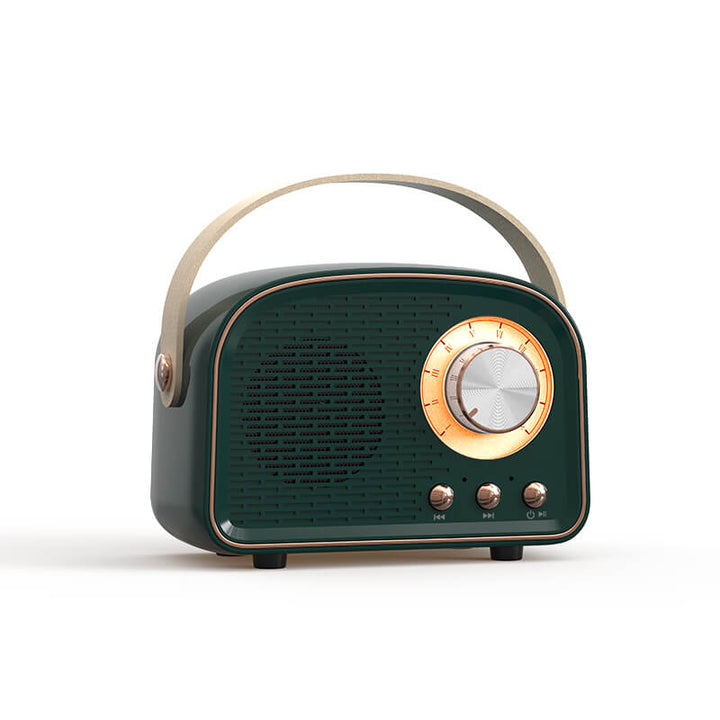 Altavoz Bluetooth vintage con radio FM – RetroVibe