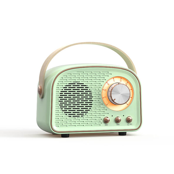 Altavoz Bluetooth vintage con radio FM – RetroVibe