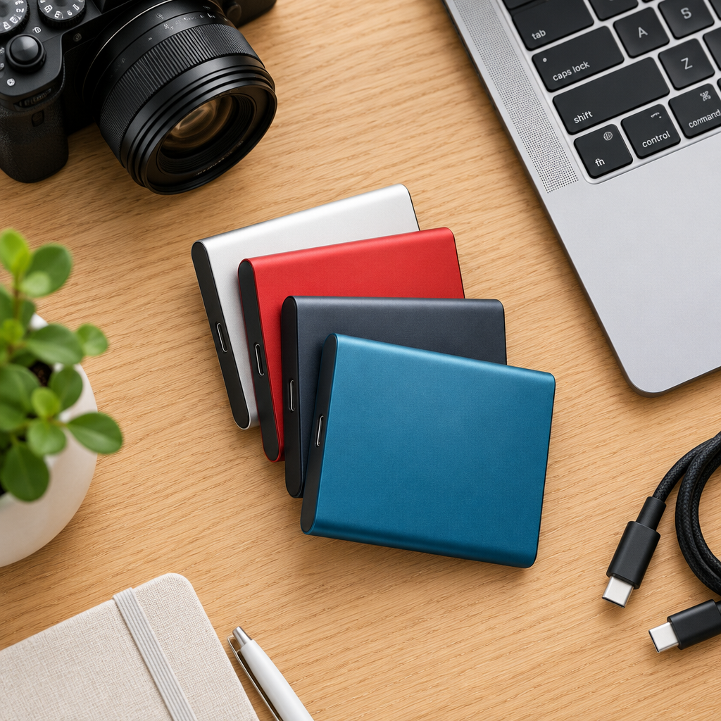 Draagbare 128 TB SSD voor bestanden en media