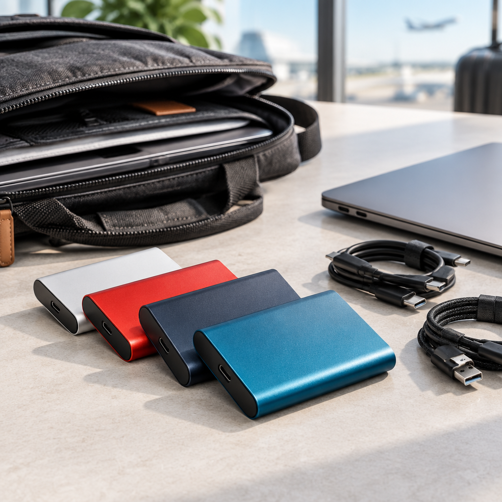 Compacte externe 128 TB SSD voor grote opslag