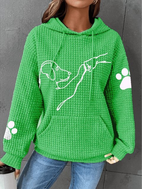 Warm Women's Hoodie with Dog Design – Selma
