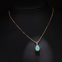 Minimalist Drop Opal Pendant Necklace - Selina
