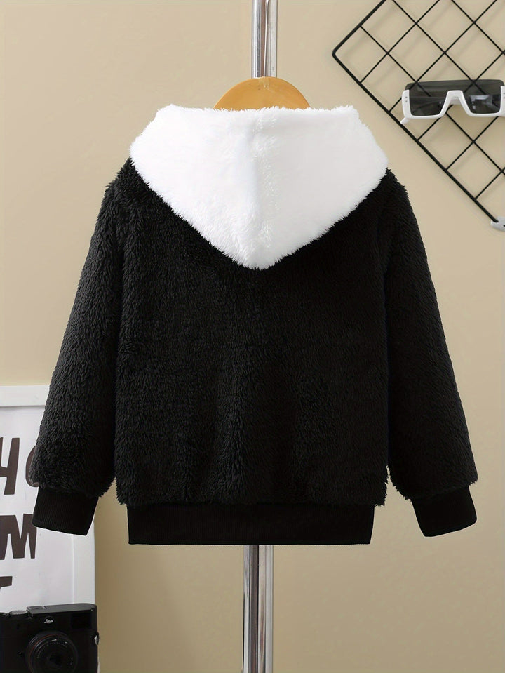 Blijf Warm in Stijl – Zafie Fleece Capuchonjack met Rits voor Kids