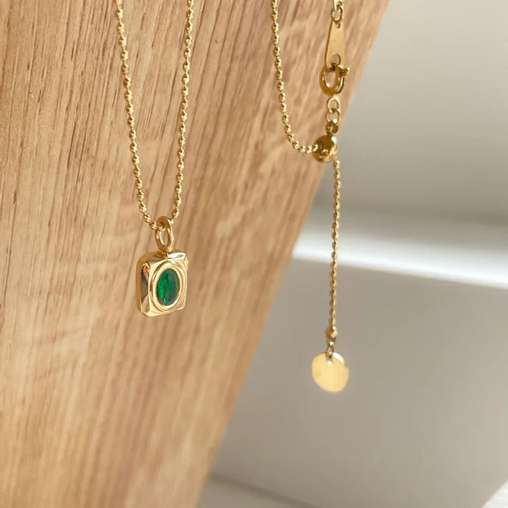 Vintage Gemstone Necklace - Celeste