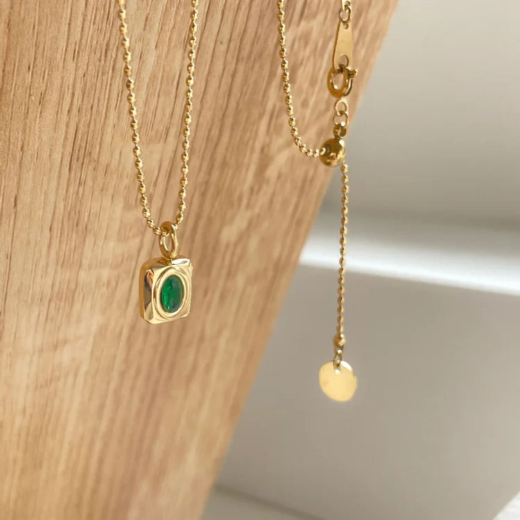 Vintage Gemstone Necklace - Celeste