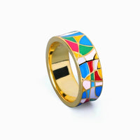 Classic Enamel Zirconia Ring - Nadia