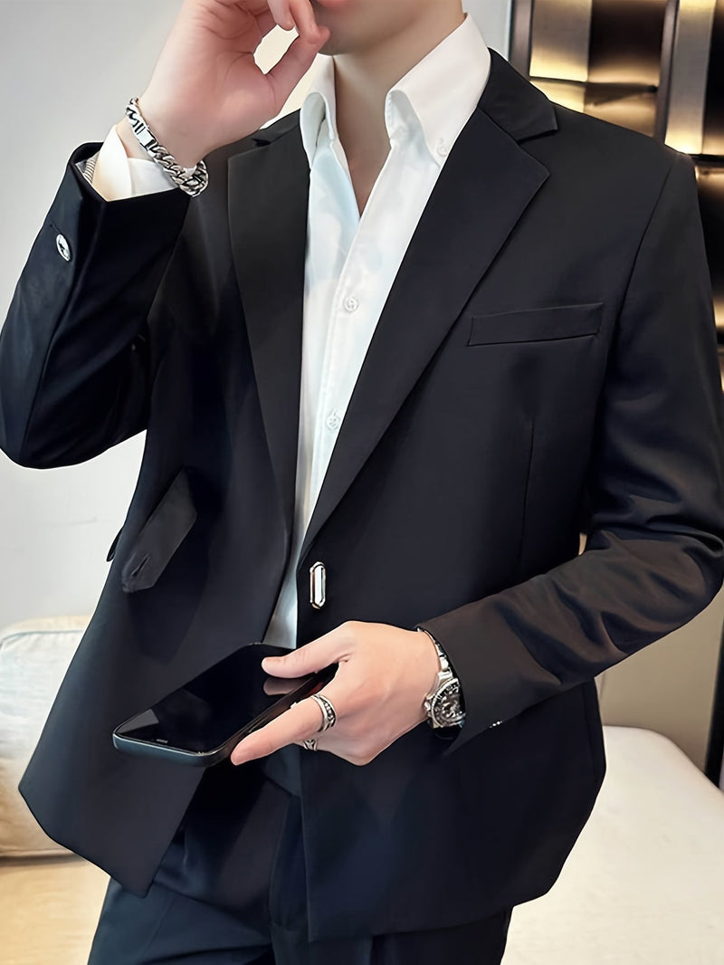 Classic Black Men's Blazer - Lars