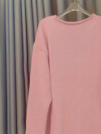 Oversized Dames Trui met V-hals & Patronen – Alenia