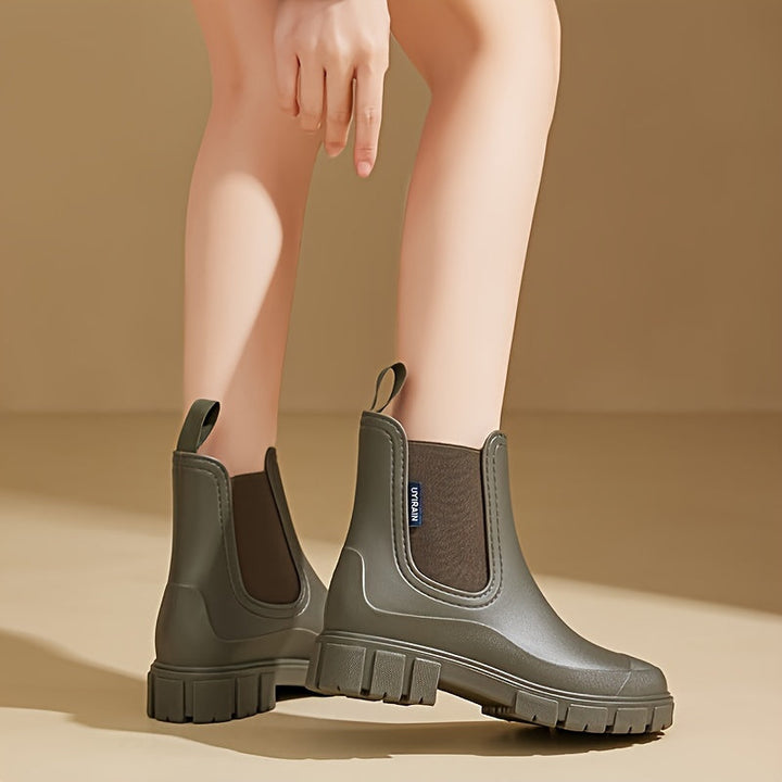 Women's Mid-Calf Waterproof Rain Boots with Non-Slip Sole – Selora