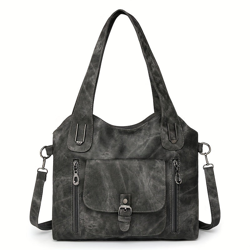 Vintage-Stijl Vegan Leren Schoudertas - Marivelle