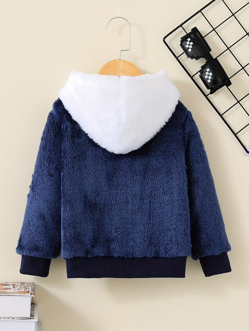 Blijf Warm in Stijl – Zafie Fleece Capuchonjack met Rits voor Kids