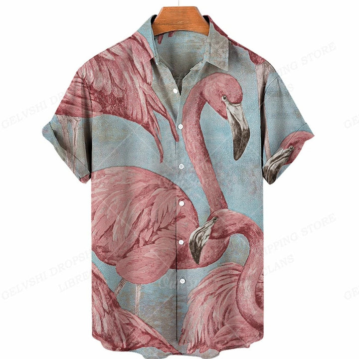 Tropical 3D Flamingo Shirt – Kai