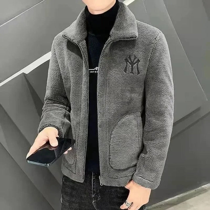Padded Fleece Jacket with Stand-Up Collar - Arden
