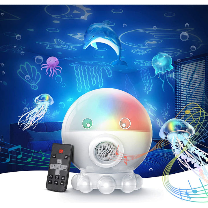 LED Nachtlamp met Oceaan- & Sterrenhemelprojectie + Muziekfunctie - DreamAura