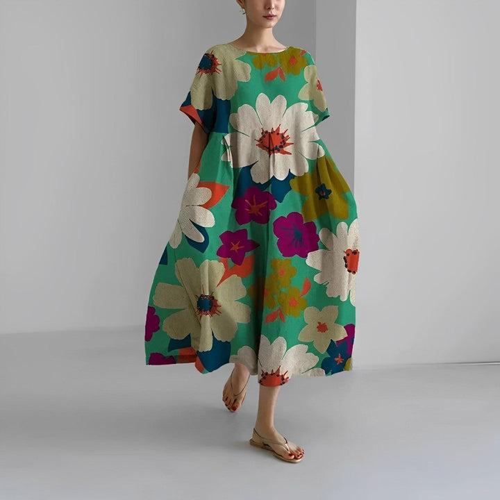 Sukienka Maxi Boho-Kwiaty - FloraChic