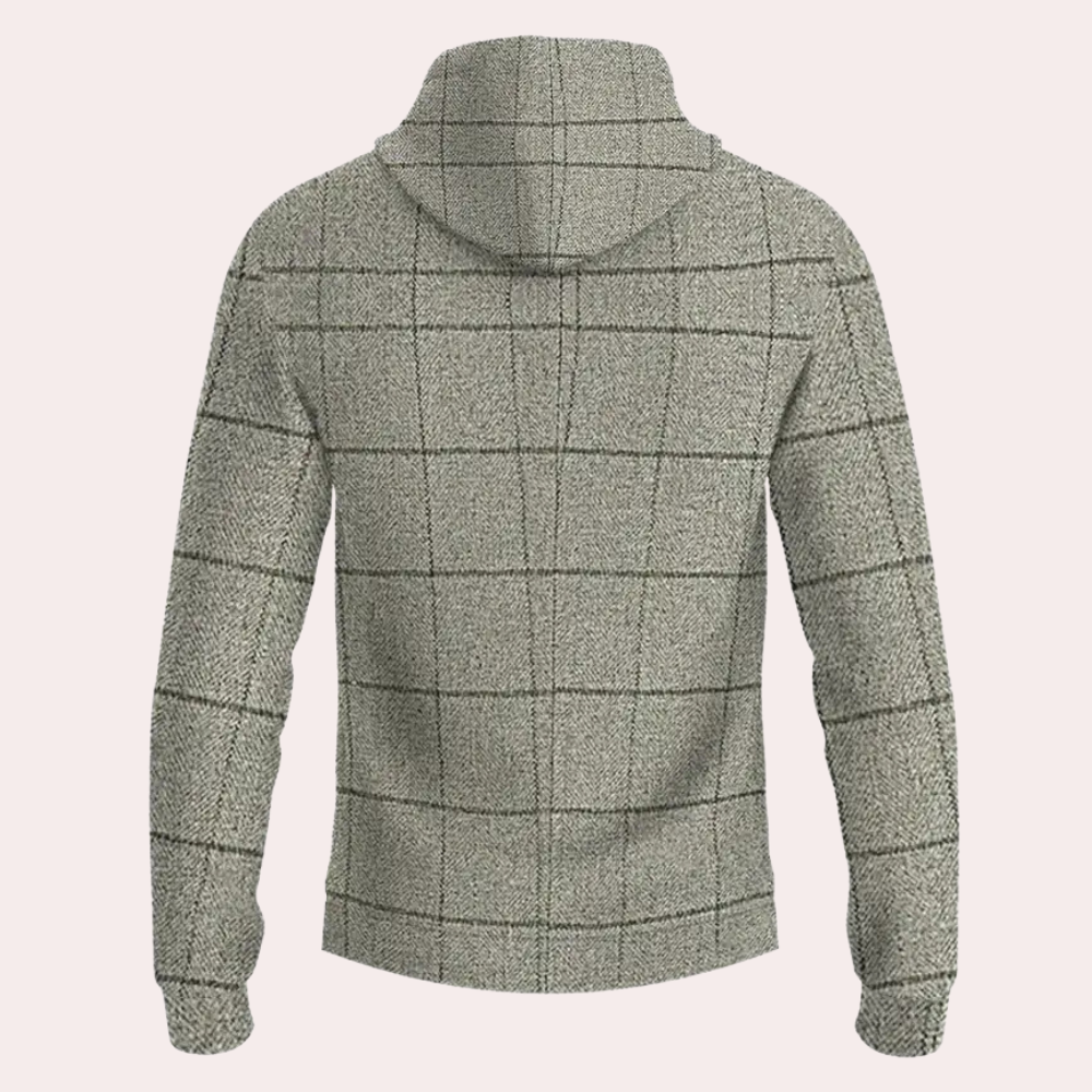 Veelzijdige Herenhoodie met Ruitpatroon - Lucian