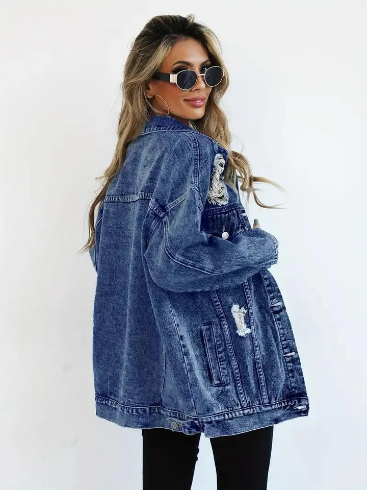 Waterproof & Lined Oversized Women's Denim Jacket – Talia