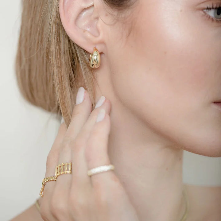 Classic Gold Drop Earrings - Aveline