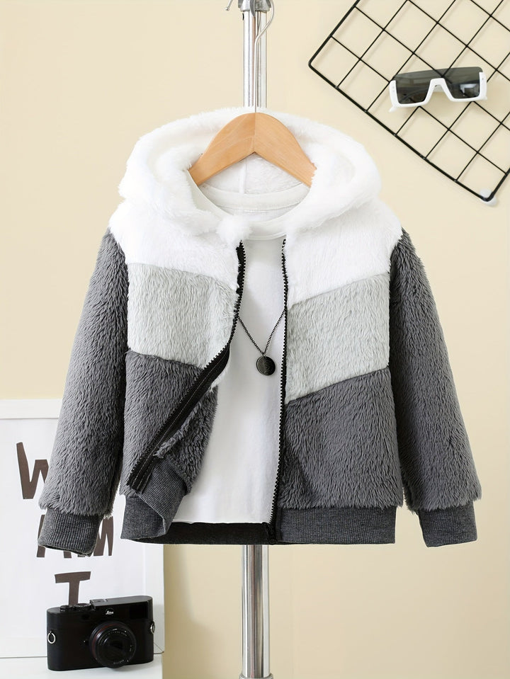 Blijf Warm in Stijl – Zafie Fleece Capuchonjack met Rits voor Kids