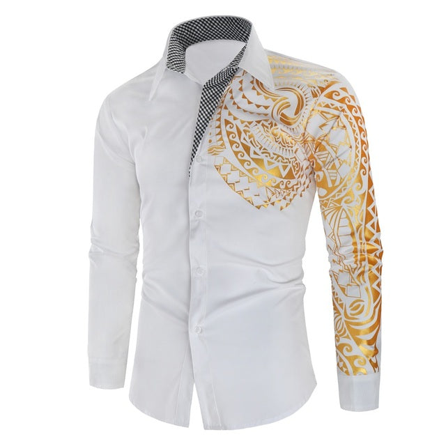 Men's Shirt with Gold Details – Darius