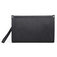 Heren Clutch van Echt Leer met Vingerafdrukslot – Zwart