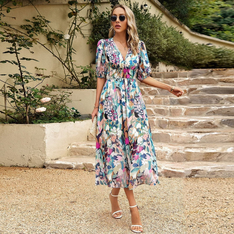 Zomerse Jurk met V-hals – Sophie