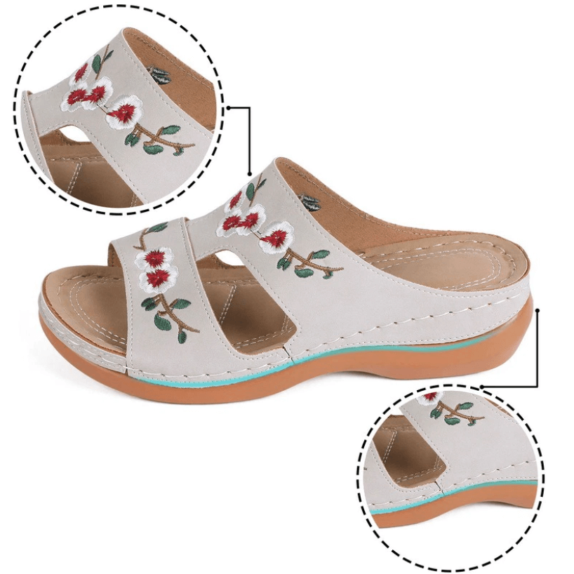Orthopedic Women's Floral Sandals – Florina