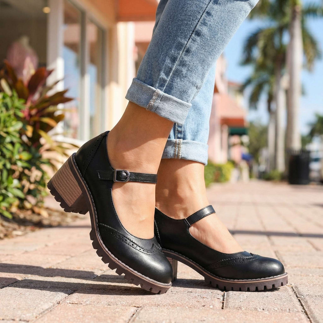 Vintage Women's Mary Jane Shoes with Adjustable Strap 4