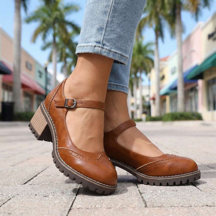 Vintage Women's Mary Jane Shoes with Adjustable Strap 8