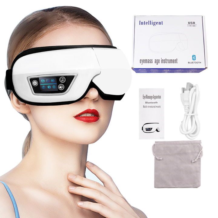 EYE MASSAGE DEVICE - AIR PRESSURE, VIBRATION & WARM COMPRESS WITH BLUETOOTH MUSIC