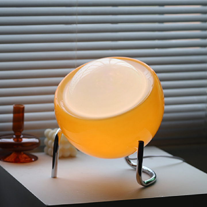 RETRO GLAS TAFELLAMP - SFEERVOLLE NORDIC NACHTVERLICHTING