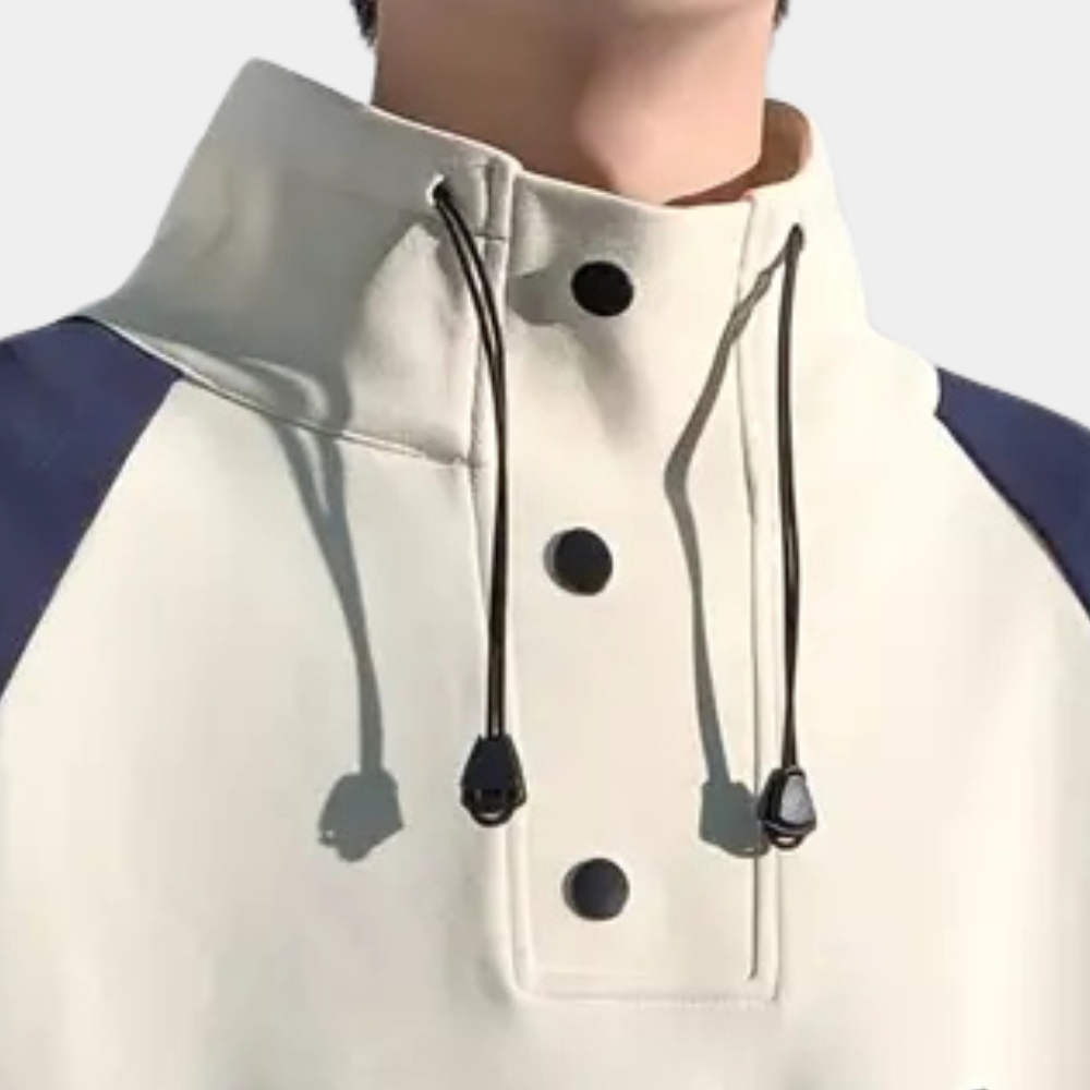 Modern Men's Sweater with Stand-Up Collar - Matteo