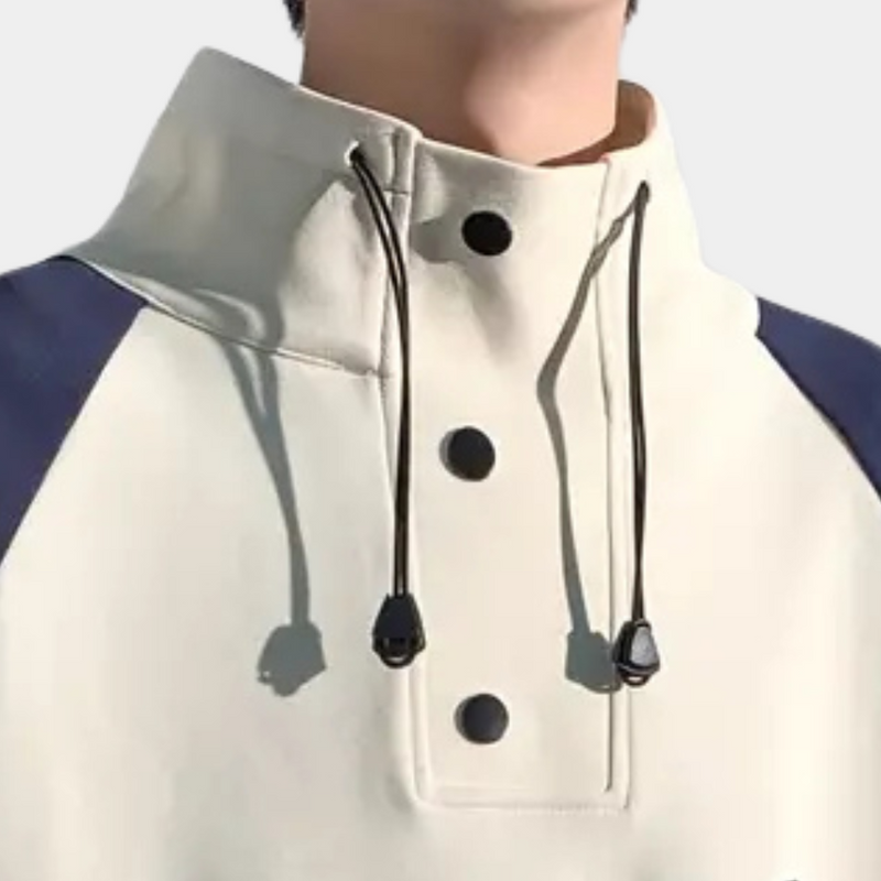 Modern Men's Sweater with Stand-Up Collar - Matteo