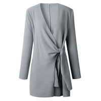 Knitted Women's Vest with Tie Belt – Elin