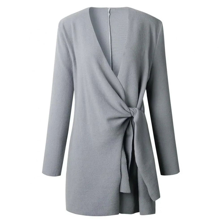 Knitted Women's Vest with Tie Belt – Elin