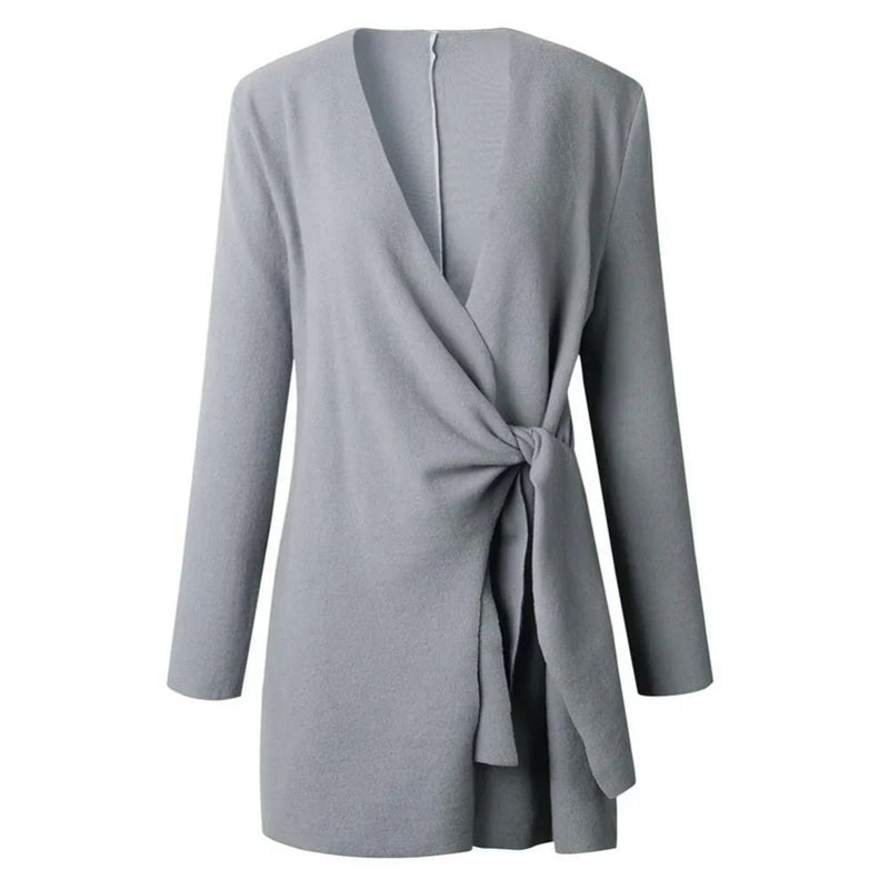 Knitted Women's Vest with Tie Belt – Elin