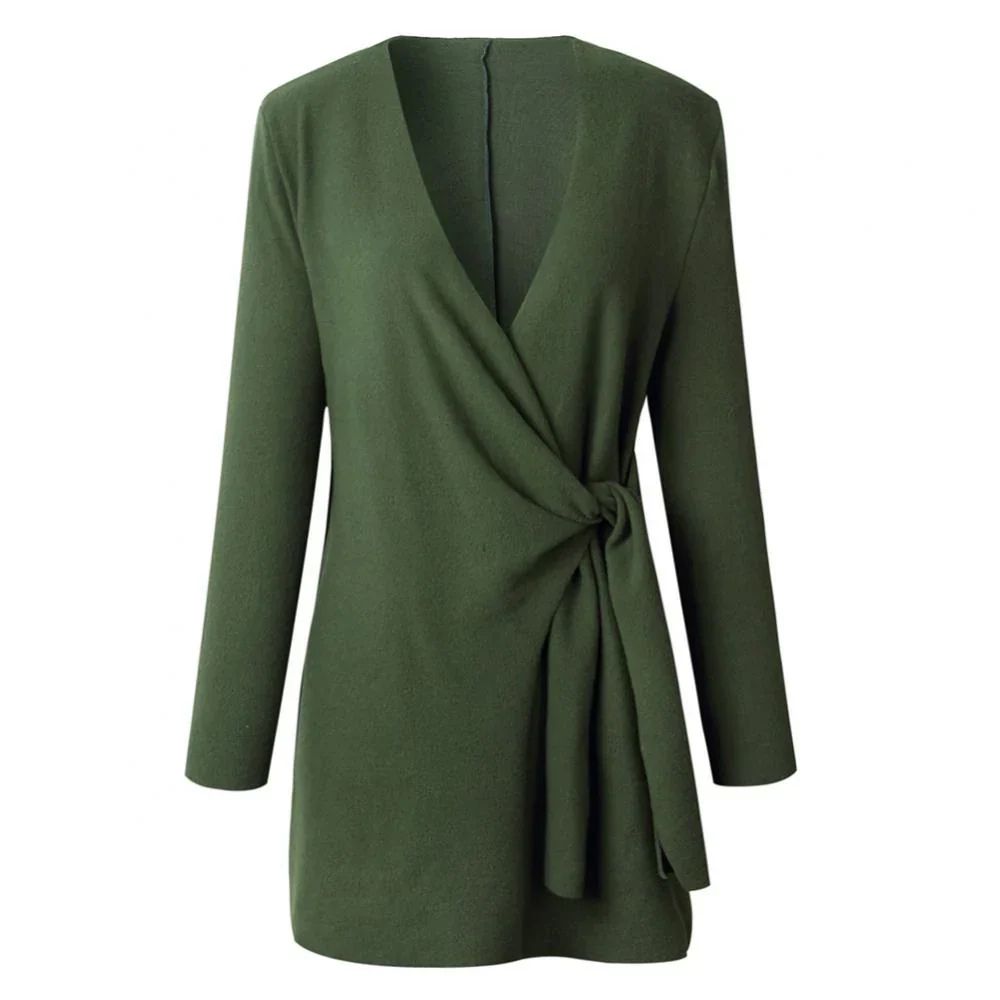 Knitted Women's Vest with Tie Belt – Elin